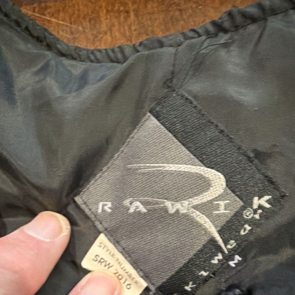 Rawik Insulated Snow Bib Pants Black Zip Closure Ski SRW1016 Size M